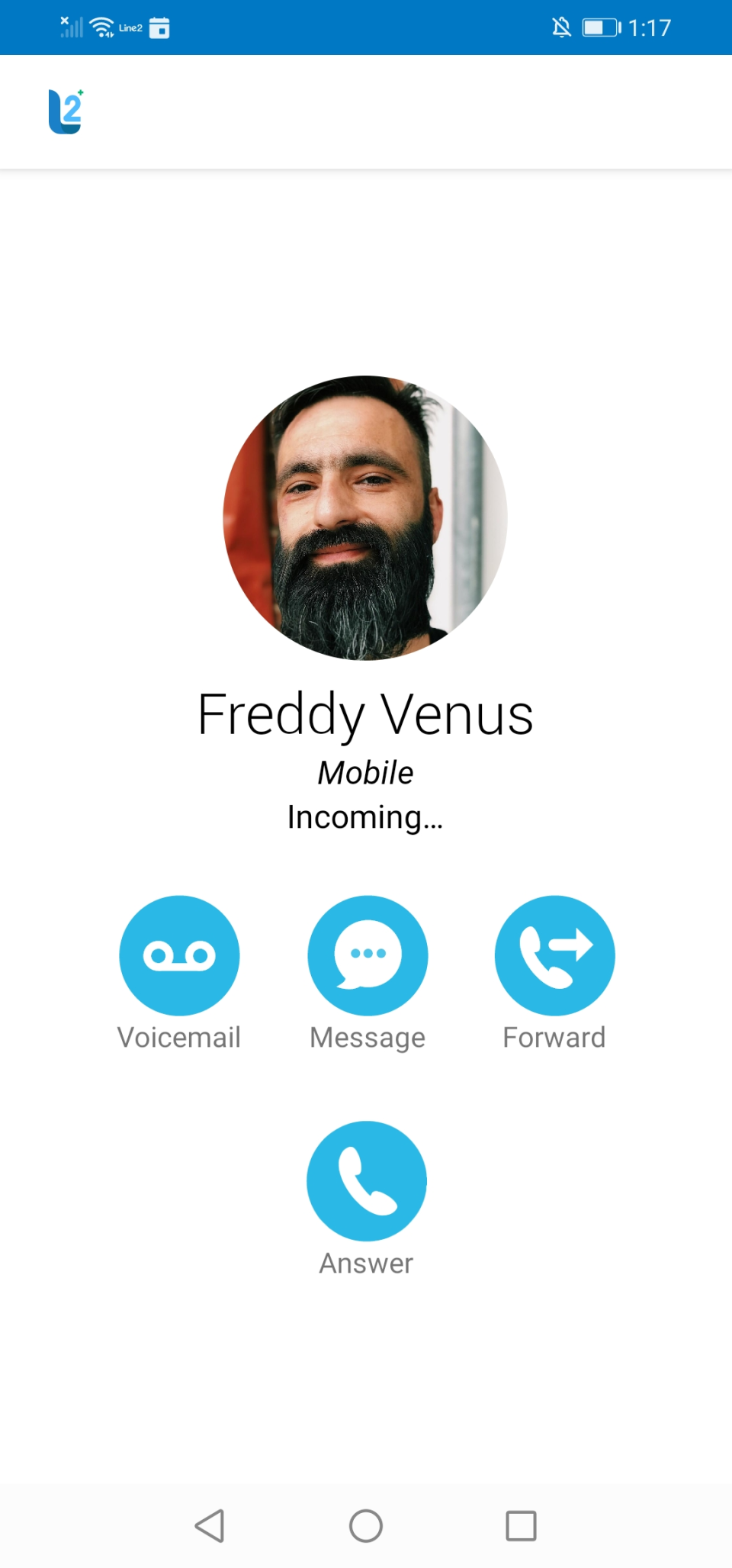 screenshot of Line2 Pro